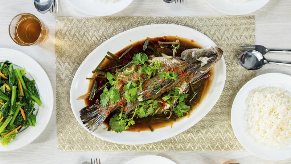 Steamed Fish with Chopped Ginger and Spring Onion
