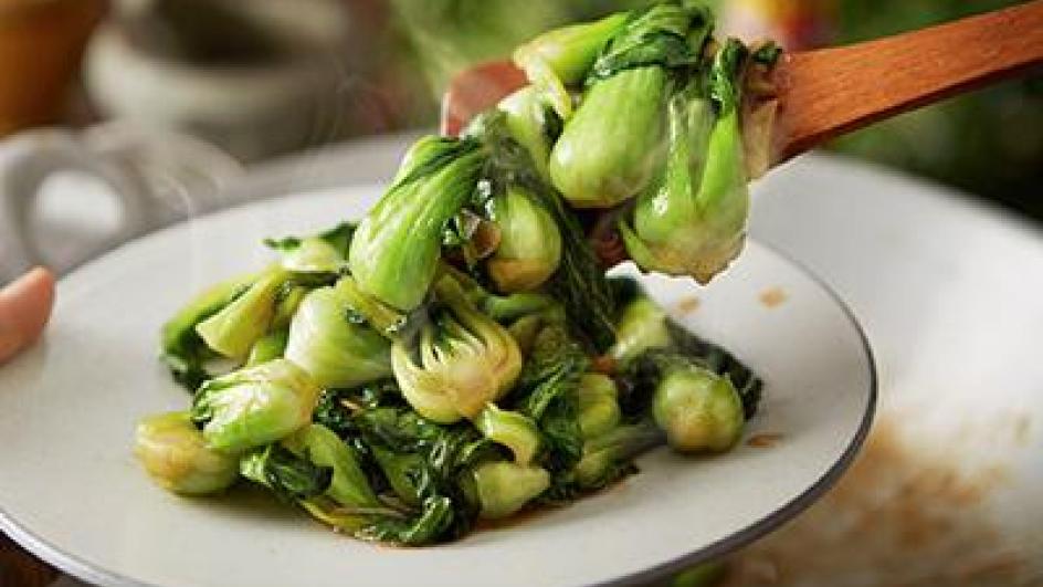 Blanched Mustard Greens with Oyster Sauce