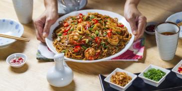 Fried Longevity Noodle With Seafood