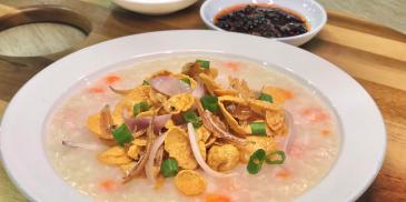 Porridge with Anchovies and Gold Honey Flakes