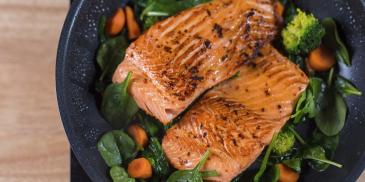 Pan Fried Salmon With Sweet Potato