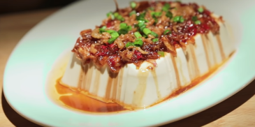 Silk Tofu with Oyster Sauce and Crispy Dried Shrimps